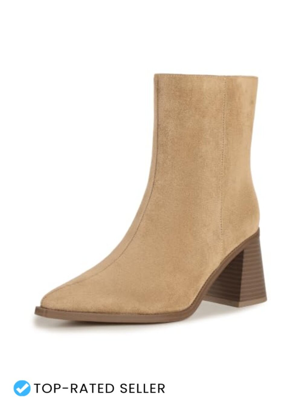 Women's Pointed Toe Ankle Boots Chunky Low Block Heel Side Zip Dress Booties